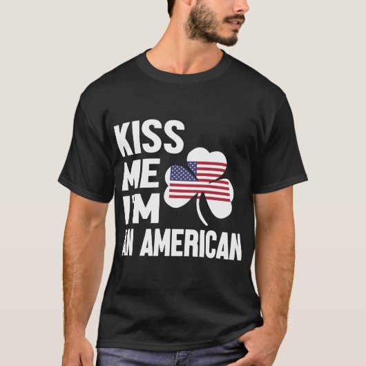キスMeシリーズ(私はアメリカ人)男性用Tシャツ Tシャツ (正面)