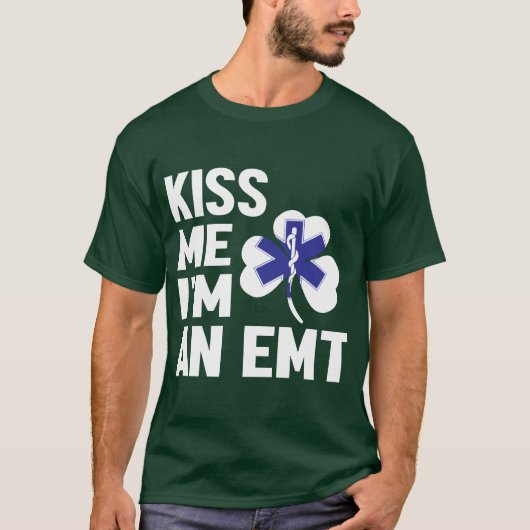 キスMeシリーズ(私はEMT)男性用Tシャツ Tシャツ (正面)