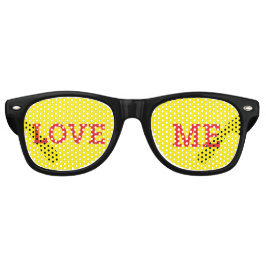 キスMEレトロシェード/おもしろいパーティーサングラス レトロサングラス