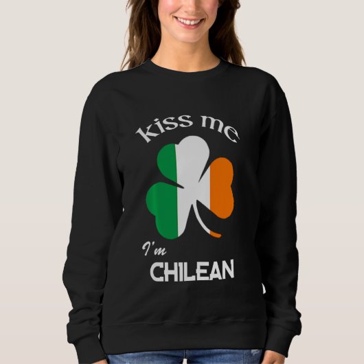 キスMe I M Chili Shamrock Chile St Patrick S Da スウェットシャツ (正面)