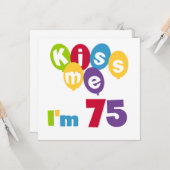 キスMe I'm 75誕生日Tシャツ&ギフト カード (正面/裏面インサイチュ)