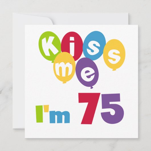 キスMe I'm 75誕生日Tシャツ&ギフト カード (正面)