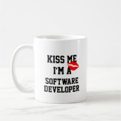 キスMe Im A Software Developer Mag コーヒーマグカップ (左)