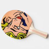 キスVつ-リキテンスタイン-ヴィンテージのポップアート 卓球ラケット (横)