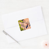 キスV – リヒテンシュタイン – ヴィンテージアポップ・アートのート スクエアシール (封筒)