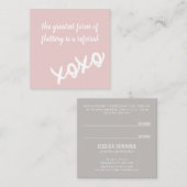 キスXOXOニュートラルカラー紹介カード スクエア名刺 (正面/裏面)