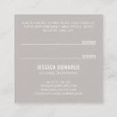 キスXOXOニュートラルカラー紹介カード スクエア名刺 (裏面)