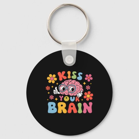 キスYour Brain Valentines Test Day先生チーム キーホルダー (正面)