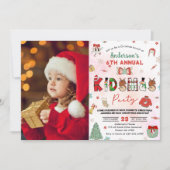 キズマスクリスマスバースデーパーティホリデーパーティー 招待状 (正面)