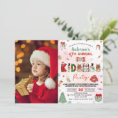 キズマスクリスマスバースデーパーティホリデーパーティー 招待状 (スタンド正面)