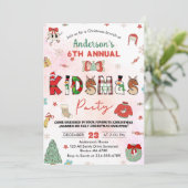 キズマスクリスマスバースデーパーティホリデーパーティー 招待状 (スタンド正面)