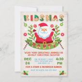 キズマスクリスマスホリデーチルドレンパーティー 招待状 (正面)