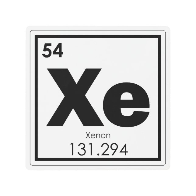 キセノン化学元素記号化学式ge メタルプリント (正面)