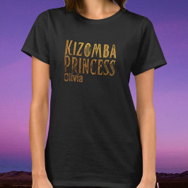 キゾンバプリンセス金ゴールド黄色 Tシャツ