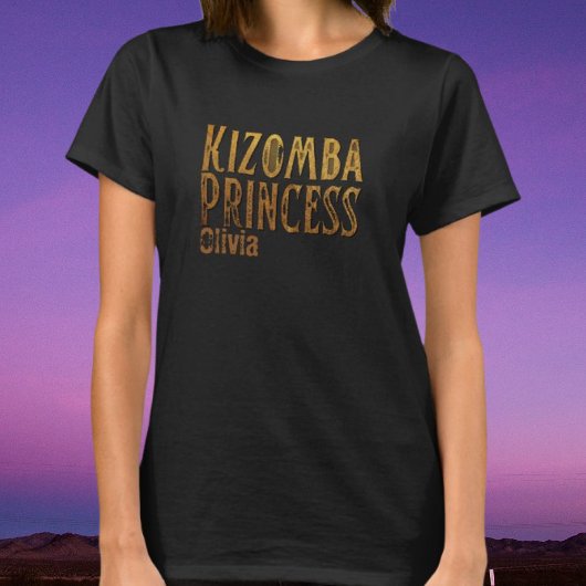 キゾンバプリンセス金ゴールド黄色 Tシャツ