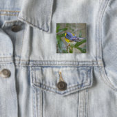 キタアメリカムシクイ (Parula americana) 缶バッジ (インサイチュ)