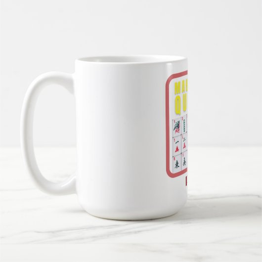 キチ麻雀パーソナライズされた女王 コーヒーマグカップ (左)