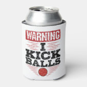 キッおもしろいク警告ボールIキック・ボール 缶クーラー (缶正面)
