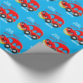 キッおもしろいズカーテーマパーソナライズされた ラッピングペーパー (角)