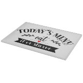 キッおもしろいチン今日のメニュ食べーItまたはStarve カッティングボード (角)