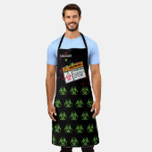 キッおもしろいチン生物学的災害［有害物質］グロス エプロン (着用した状態)