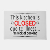 キッおもしろいチン病料理ワードアート ドアマット (正面)