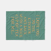 キッおもしろいチン茶にロマンチック フリースブランケット (正面(横))