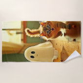 キッおもしろいテ不気味ン ビーチタオル (正面)