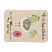 キッおもしろいパーソナライズされたチのルール マグネット (横)