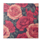 キッはっきりしたチン壁用装飾バラタイル タイル (正面)