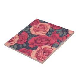 キッはっきりしたチン壁用装飾バラタイル タイル