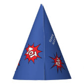 キッもっとも偉大ドスーパーヒーロー素晴らし漫画誕生日 パーティーハット (裏面)