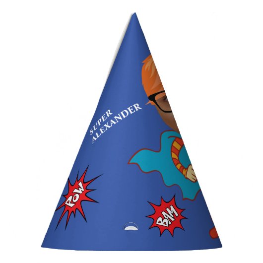 キッもっとも偉大ドスーパーヒーロー素晴らし漫画誕生日 パーティーハット (左)