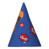 キッもっとも偉大ドスーパーヒーロー素晴らし漫画誕生日 パーティーハット (右)