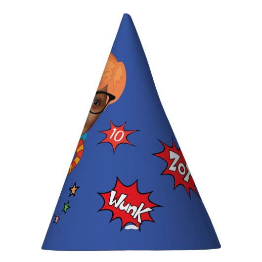 キッもっとも偉大ドスーパーヒーロー素晴らし漫画誕生日 パーティーハット (右)