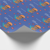 キッもっとも偉大ドスーパーヒーロー素晴らし漫画誕生日 ラッピングペーパー (角)