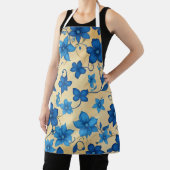 キッエレガントチン用ベージュ及びブルーフローラエプロン エプロン (インサイチュ)