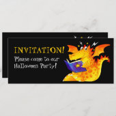 キッカスタムズおもしろいベビードラゴンハロウィーン 招待状 (正面/裏面)