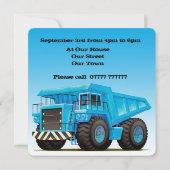 ·キッカスタムズ·ダンプ·トラック·建築誕生パーティー 招待状 (裏面)