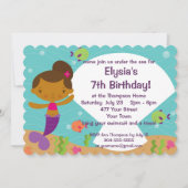 キッカスタムズ·マーメイド誕生パーティー 招待状 (正面)