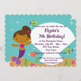 キッカスタムズ·マーメイド誕生パーティー 招待状