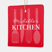 キッカスタムチン用品クリスマスホリデー写真 セラミックオーナメント (左)