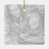 キッカスタムチン用品クリスマスホリデー写真 セラミックオーナメント (裏面)