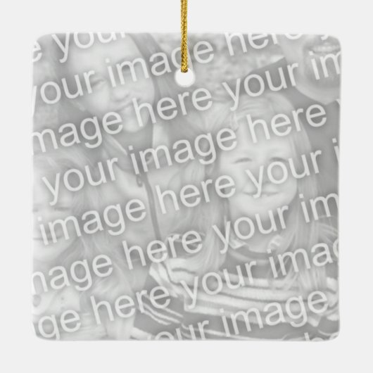 キッカスタムチン用品クリスマスホリデー写真 セラミックオーナメント (裏面)