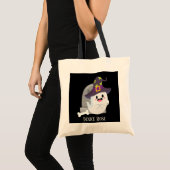 キッカッコいいドユニセックスハロウィーン幽霊トリックトリート トートバッグ (正面(商品))