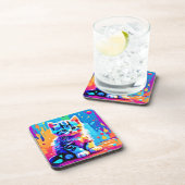 キッカラフルテンデザイン コースター (右側)