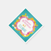 キッカラフルドのカスタム誕生日パーティー スタンダードカクテルナプキン (角)