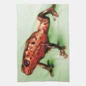 キッカラフル図解入りの、写真付きのチ用タオル – Frog キッチンタオル (縦)