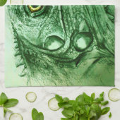 キッカラフル図解入りの、写真付きのチ用タオル – Iguana キッチンタオル (折り畳み)