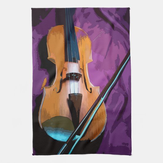 キッカラフル図解入りの、写真付きのチ用タオル – Viola キッチンタオル (縦)